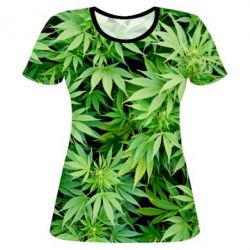 Женская 3D футболка Ganja - FATLINE Женская 3D футболка Ganja