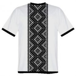 Мужская 3D футболка Герб Украины орнамент