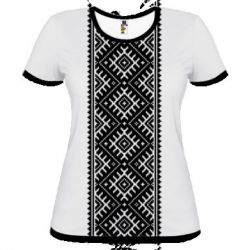 Жіноча 3D футболка Герб України орнамент - FATLINE Жіноча 3D футболка Герб України орнамент