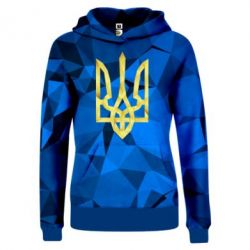 Жіноча 3D худі Герб України Poly