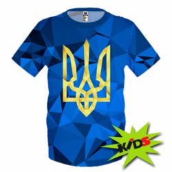 Дитяча футболка 3D Герб України Poly