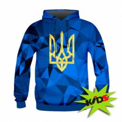 Дитяча 3D худі Герб України Poly