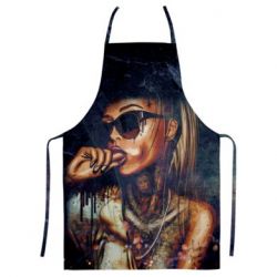 3D фартук Girl in tattoos