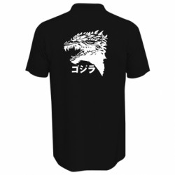 Футболка поло мужская Godzilla in japanese - FATLINE Футболка поло мужская Godzilla in japanese