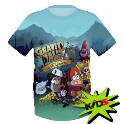 Детская 3D футболка Gravity Falls Mabel and Dipper - FATLINE Детская 3D футболка Gravity Falls Mabel and Dipper