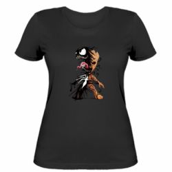 Женская футболка Groot and Venom - FATLINE Женская футболка Groot and Venom