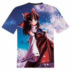 Мужская 3D футболка Hakurei Reimu - FATLINE Мужская 3D футболка Hakurei Reimu