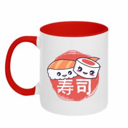 Кружка двухцветная 320ml Happy sushi - FATLINE Кружка двухцветная 320ml Happy sushi