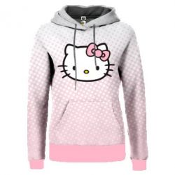 Женская 3D худи Hello Kitty - FATLINE Женская 3D худи Hello Kitty