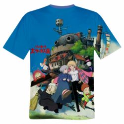 Чоловіча 3D футболка Ходячий замок - FATLINE Чоловіча 3D футболка Ходячий замок