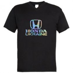 Мужская футболка  с V-образным вырезом Honda Ukraine Голограмма