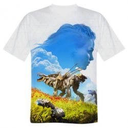 Мужская 3D футболка Horizon Zero Dawn low poly