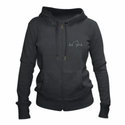 Женская худи на молнии Horse and pulse - FATLINE Женская худи на молнии Horse and pulse