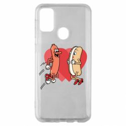 Чехол из раздела 14 Февраля Hot dog love для Samsung M30s - FATLINE Чехол из раздела 14 Февраля Hot dog love для Samsung M30s