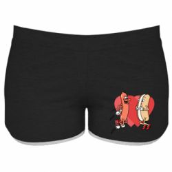 Женские шорты Hot dog love - FATLINE Женские шорты Hot dog love