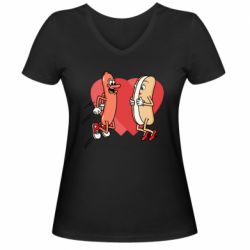 Женские футболки с V-образным вырезом - FATLINE