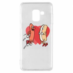 Чехол из раздела 14 Февраля Hot dog love для Samsung A8 2018 - FATLINE Чехол из раздела 14 Февраля Hot dog love для Samsung A8 2018