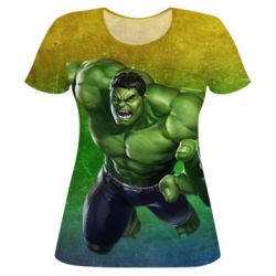 Женская 3D футболка Hulk Superhero - FATLINE Женская 3D футболка Hulk Superhero