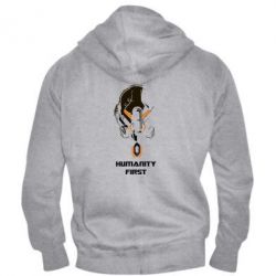 Мужская худи на молнии Humanity first - FATLINE Мужская худи на молнии Humanity first