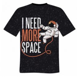 Мужская 3D футболка I need more space and stars - FATLINE Мужская 3D футболка I need more space and stars