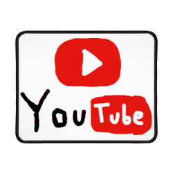 Геймерський килимок для миші Ютуб лого - FATLINE Геймерський килимок для миші Ютуб лого