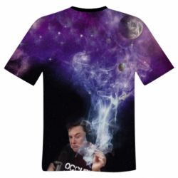 Чоловіча 3D футболка Ilon mask smokes - FATLINE Чоловіча 3D футболка Ilon mask smokes