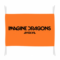 Флаг Imagine dragons: Evolve text logo - FATLINE Флаг Imagine dragons: Evolve text logo