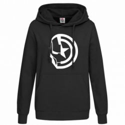 Женская худи Iron Man and Captain America - FATLINE Женская худи Iron Man and Captain America