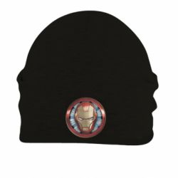 Шапка на флісі Iron man helmet wood texture - FATLINE Шапка на флісі Iron man helmet wood texture