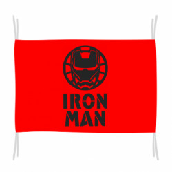 Флаг Iron man text - FATLINE Флаг Iron man text