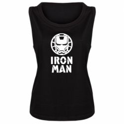 Женская майка Iron man text - FATLINE Женская майка Iron man text