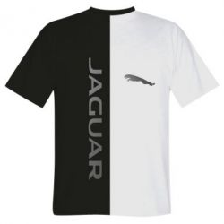 Мужская 3D футболка Jaguar black and white