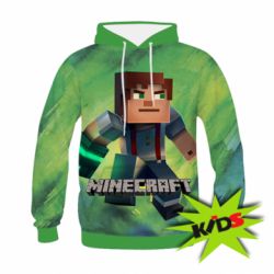 Детская 3D худи Jesse from Minecraft - FATLINE Детская 3D худи Jesse from Minecraft