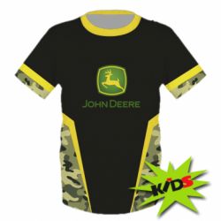Детская 3D футболка John deere camouflage - FATLINE Детская 3D футболка John deere camouflage
