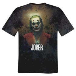 Чоловіча 3D футболка Joker Put on a happy face! - FATLINE Чоловіча 3D футболка Joker Put on a happy face!