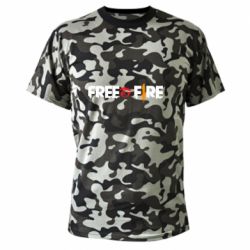 Камуфляжная футболка Free fire and logo Garena