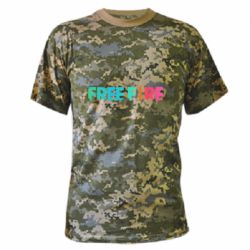 Камуфляжная футболка Free fire gradient logo