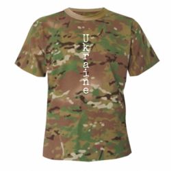 Камуфляжна футболка Ukraine Vertical Text - FATLINE Камуфляжна футболка Ukraine Vertical Text