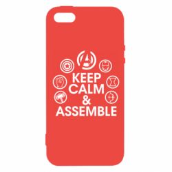 Чохол з розділу Месники Keep calm & assemble для Apple iPhone 5 - FATLINE Чохол з розділу Месники Keep calm & assemble для Apple iPhone 5