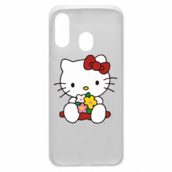 Чехол из раздела Hello Kitty Kitty с букетиком для Samsung A40