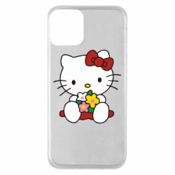 Чехол из раздела Hello Kitty Kitty с букетиком для Apple iPhone 11 - FATLINE Чехол из раздела Hello Kitty Kitty с букетиком для Apple iPhone 11