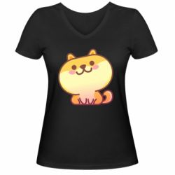 Женские футболки с V-образным вырезом