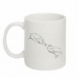 Кружка 320ml Hands with bottle and glass - FATLINE Кружка 320ml Hands with bottle and glass