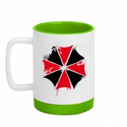 Кружка цветная с силиконовым дном 320ml Амбрелла арт брызги - FATLINE Кружка цветная с силиконовым дном 320ml Амбрелла арт брызги