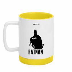 Кружка цветная с силиконовым дном 320ml Batman, justice - FATLINE Кружка цветная с силиконовым дном 320ml Batman, justice
