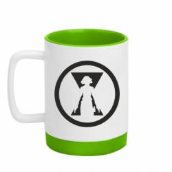 Кухоль кольоровий з силіконовим дном 320ml Black Widow logo - FATLINE Кухоль кольоровий з силіконовим дном 320ml Black Widow logo