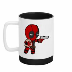 Кухоль кольоровий з силіконовим дном 320ml Дедпуз з пакетиком - FATLINE Кухоль кольоровий з силіконовим дном 320ml Дедпуз з пакетиком