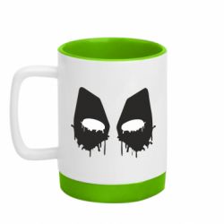 Кухоль кольоровий з силіконовим дном 320ml Очі Deadpool - FATLINE Кухоль кольоровий з силіконовим дном 320ml Очі Deadpool