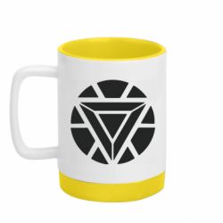 Кружка цветная с силиконовым дном 320ml Iron Man Heart - FATLINE Кружка цветная с силиконовым дном 320ml Iron Man Heart