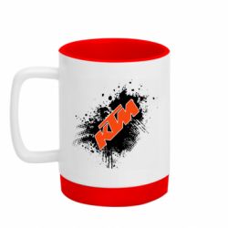 Кухоль кольоровий з силіконовим дном 320ml KTM Logo Splash - FATLINE Кухоль кольоровий з силіконовим дном 320ml KTM Logo Splash